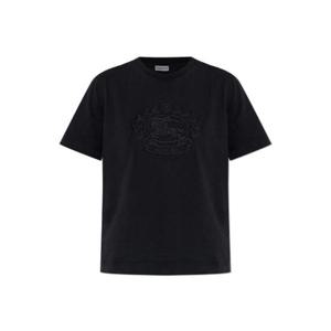 Burberry 로고 자수 크루넥 티셔츠 8095779A1189 BLACK TP936562801