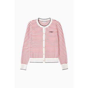 [타미힐피거여성]T22F6KCD030WT1 스트라이프 로고 크루넥 가디건