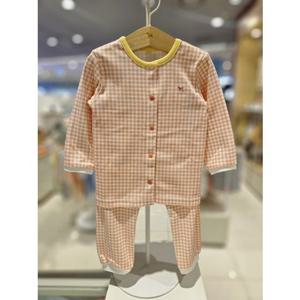 블루독베이비[hu] 25.FW OR)체크도기내의 45A70-054-21 신생아내의 내복 실내복 출산선물 가을겨울내의
