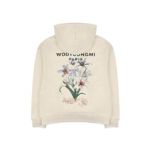 우영미 플라워 백로고 후드 아이보리   24SS W241TS36733I