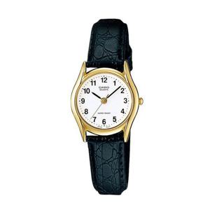 카시오 LTP-1094Q-7B1 여성 학생 아날로그 가죽 손목 시계