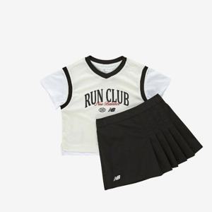 M 뉴발란스키즈트레이닝세트 PQC NK9YF2833G-31 Hybrid Sports 쿨메쉬 레이어드 스커트 셋업