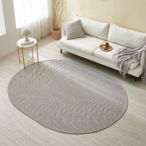 [르헤브] 베이스 사이잘룩 러그 워셔블 타원형 카페트 (100x150)