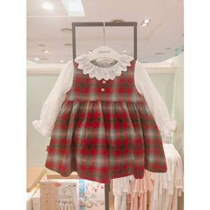 [압소바] (빨강) 25FW 스텔라 체크 원피스 (A2525111)