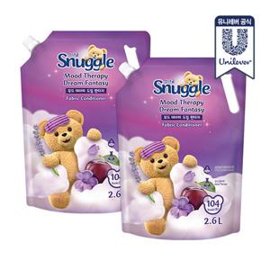 [무료배송] 스너글 초고농축 섬유유연제 무드테라피 2.6L x 2개 (향 선택)