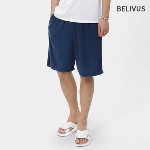 빌리버스 남성 타올 반바지 테리 밴딩 와이드 팬츠 BYHP001