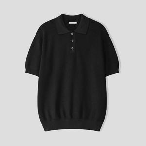 [리빌모아]남자 솔리드 버튼 카라넥 반팔 니트티 AS-KNH-Q016