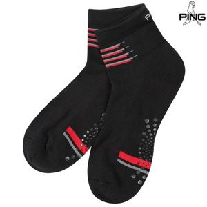 남성 컬러 라인 배색 단목 양말 111E3SC001_BK