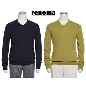 [레노마캐주얼]F/W 한정수량 캐시미어혼방 부드럽고 깔끔한 V넥 니트 2종1택 RQGMKT145A EK36