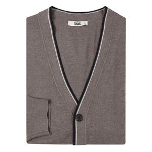 [닥스(셔츠)]25년FW 티핑 배색 포인트 가디건 브라운DLA1SWCD101-W1