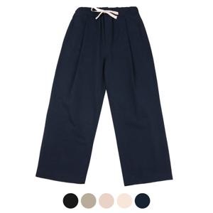 [모로엠]부드러운 밴딩 핀턱 면 와이드팬츠 SR-PTA-3005