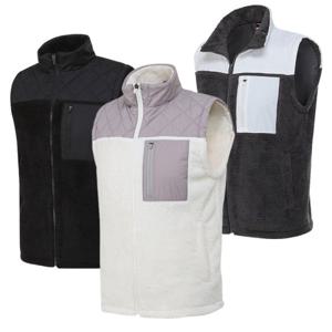 [클라우스]클라우스 집업 보아털 플리스 남성 골프조끼 KL1259