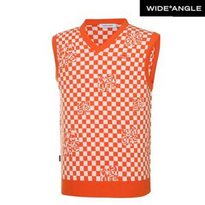 [와이드앵글]WG 체커보드 스웨터 베스트 WMU23K71O4