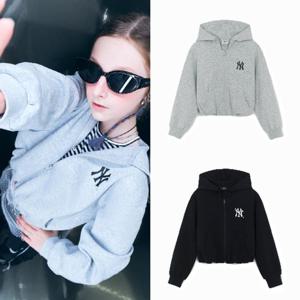 [MLB키즈DB] 베이직 스트리트 걸스 로고 크롭 후드 집업(7FHDB1254)