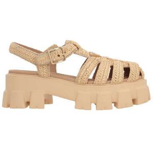 26 SS 프라다 로고 플라크 70mm 케이지 힐 샌들 1X138NF0553L8W