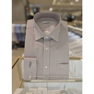 [듀퐁] (SE5FM11LS111SPU) 2025FW 일반핏 폴리 레이온 스판 핀스트라이프 셔츠