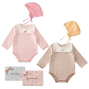 M밍크뮤D 25FW 프룻체크SET바디슈트 2종 택1 모자보넷세트 (35A700400910)