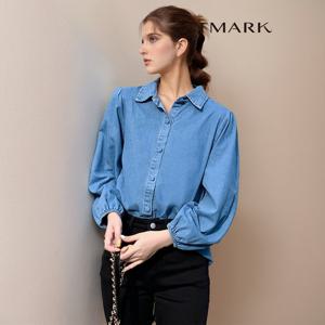 ATMARK (77까지)루즈레귤러카라데님셔츠_AA56SH014G