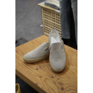 [빠니깔레]MARIO이태리직수입 소가죽스웨이드 그레이밴딩슬립온 f-qfo01gr