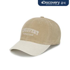 코듀로이 컬러블럭 볼캡 (BEIGE)