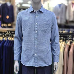 런던포그 세이브존04 세미 와이드 기본에리 캐주얼 네이비셔츠 LOWVA40Z