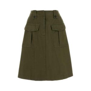 프라다 미디 스커트 P124WSOOO162G F0161 GREEN