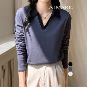 ATMARK (77까지)배색오프닝카라티셔츠_AA56TS018G