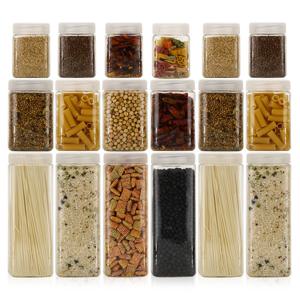 냉장고 사각(화이트) 보관용기 실속형 18P(대6 중6 소6)+세척솔