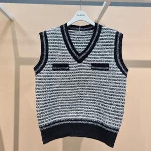 라티움 HC34 신축성좋은 트위드제질느낌 브이넥 니트 조끼 T2541vt01