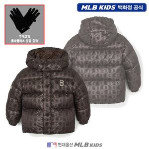 [MLB키즈US] (7ADJM0256-43BRS) [플리스장갑증정] 모노그램 빈티지 DTP 숏 덕다운 아동패딩 키즈패딩