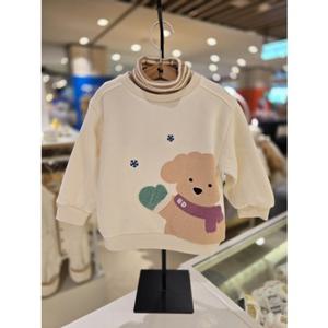 [블루독베이비] 25 FW(크림I)도기하프폴라스웨트셔츠 (45C1433407)티셔츠 백일 돌 선물 조카 유아 아가옷