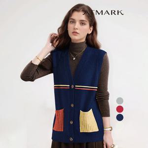 ATMARK 더블컬러배색포켓니트베스트_AA56VT008G