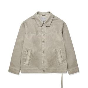 커버낫자켓 JQS CO2303JK08-LG 비건 레더 트러커 자켓 라이트 그레이