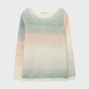 르샵  울 카멜블렌드 그라데이션 배색 긴팔니트 L1G42KPO070