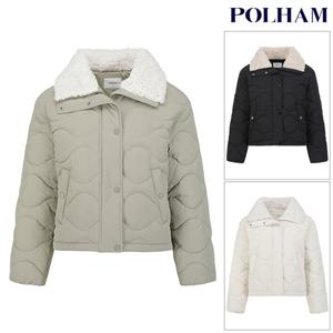 폴햄  여성 컬 카라 퀼팅 점퍼(PHE4JP2171)