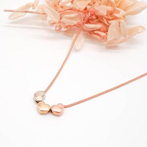 오팔하우스 14k 통통한 하트 콤비 목걸이 OPGDN502