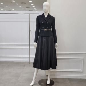 [미니멈]트위드 카라넥 A라인 원피스 (MXDAWO0400 B1K)_IC