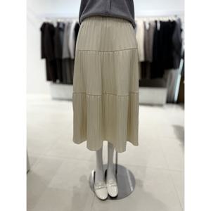 [숲]밴딩 주름 롱스커트  SBASR321