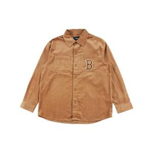 MLB 공용 미디움로고 코듀로이 오버핏 셔츠 3AWSB0226-43BRS