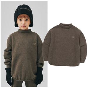 빈2 BZ71TS04BN 남아 여아 브라운 풀오버 맨투맨 티셔츠 아동 2025년 겨울