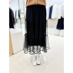 [숲]밴딩 이중레이스 샤 스커트  SBASR31C