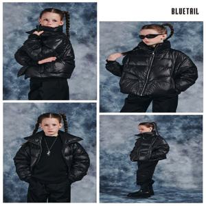 [블루테일]AZH4JP01BK 블랙 크롭 하이넥 다운 점퍼