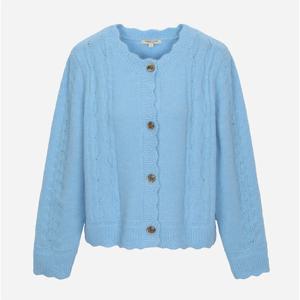 [써스데이아일랜드]스칼럽 케이블 니트 가디건 T258MCD344W