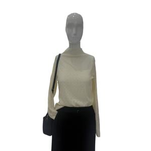 [숲]반넥 시스루 긴팔 티셔츠  SBALT333