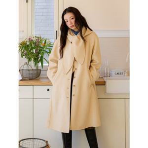 [올리브데올리브] OE5WHA60 후드 탈부착 소매 볼륨 롱코트