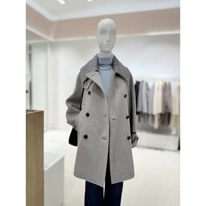 [숲]카라탈부착 중기장 모직코트  SBAHC31L