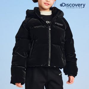 디스커버리키즈 DKDJ55056 여아 엘리아 벨벳 다운 숏패딩
