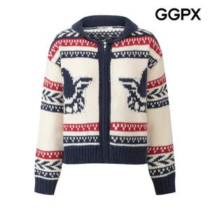 [지지피엑스]숏 카라 버드 노르딕 집업 가디건 GPBKG007F