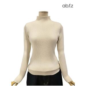 [에이비에프지]골지 반폴라 긴팔 니트 APA1HW36A