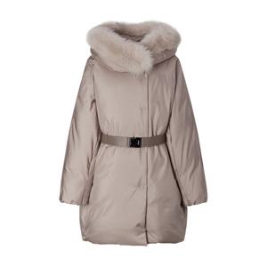 닥스 골프 여성 25FW PREMIUM 세피아 구스다운 프론트 속사시 하프롱 점퍼 DNJU5D816S1